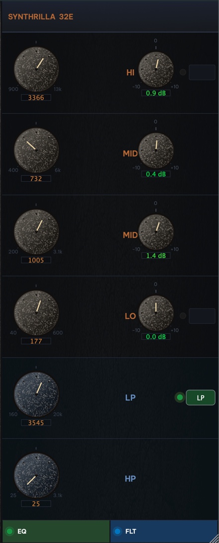 Synthrilla 32E EQ Panel