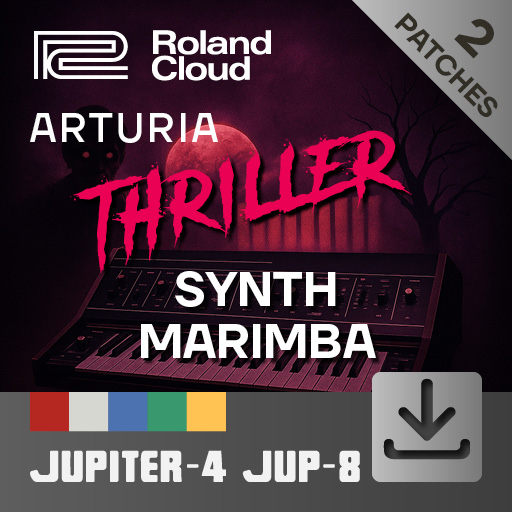 synthrilla synth marimba roland cloud jupiter 4 jup 8 v